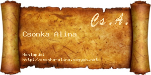 Csonka Alina névjegykártya